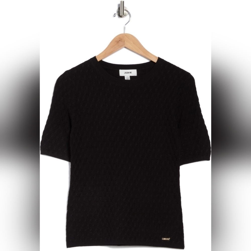 Jason WU Textured Elbow Sleeve Sweater .